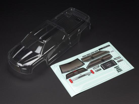 Arrma Big Rock Crew Cab 4x4 Clear Bodyshell and Decals