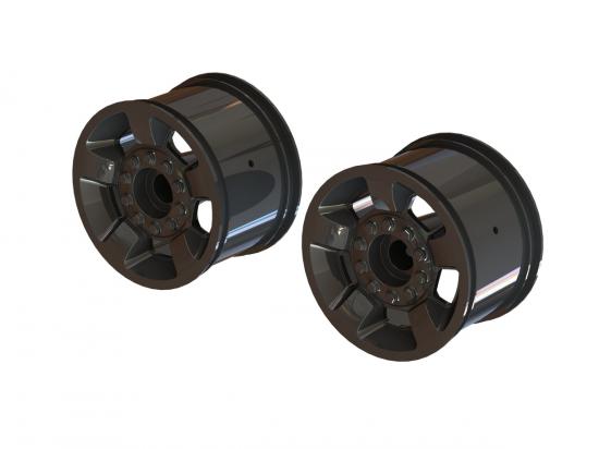 Mt 2.8 Wheel 14mm Hex (Black Chrome/2)