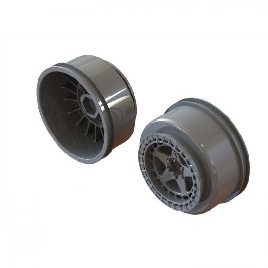SC 2.2 /3.0 Wheel 14mm Hex Gun Metal (2)