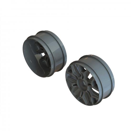1:8 Buggy Wheel 17mm Hex Gun Metal (2)