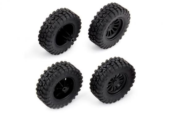 Associated Mt28 Wheels + Tyres Mounted (F + R)