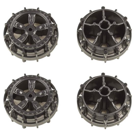 Team Associated Nano Sport Wheels Black (4)