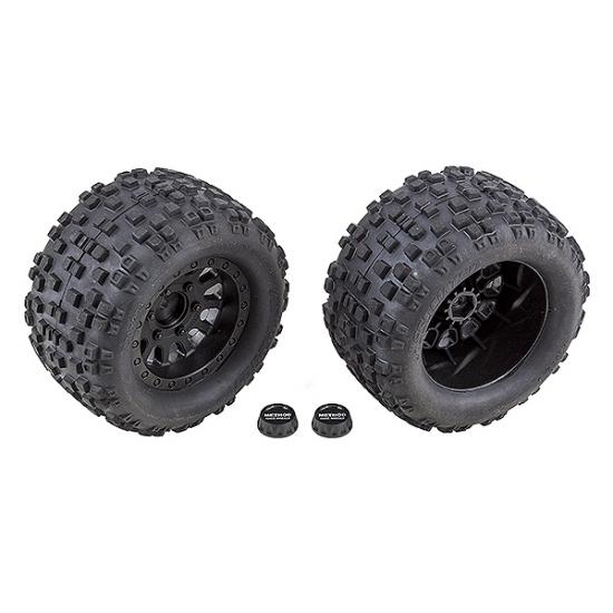 Team Associated Rival MT10 Black Method Wheels/Tyres Mounted