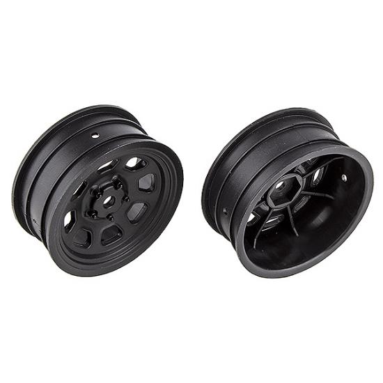 Team Associated SR10 Front Wheels Black