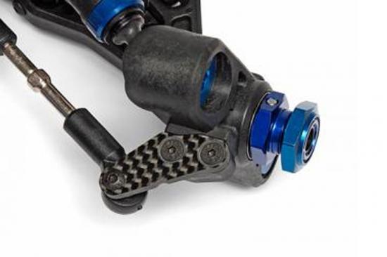 Associated RC8B3 FT Steering Block Arms + 2 Degrees - Graphite (2)