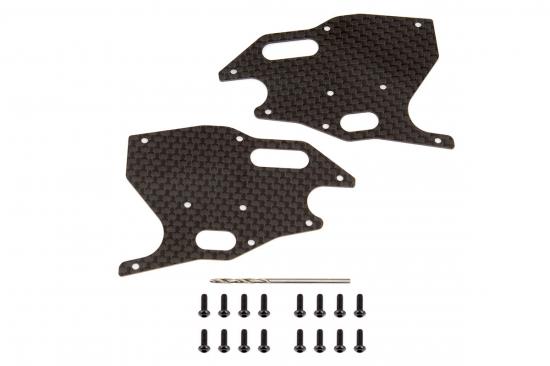 Associated RC8B3.1 FT Graphite Arm Stiffeners - Front