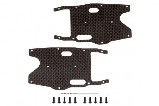 Associated RC8B3.1 FT Graphite Arm Stiffeners - Rear