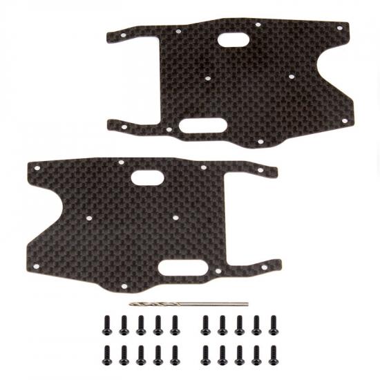 Associated RC8B3.1 FT Graphite Arm Stiffeners - Rear
