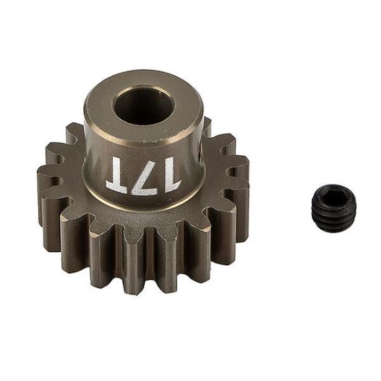 Associated FT Pinion Gear 17T Mod 1 - 5mm Shaft - Aluminium