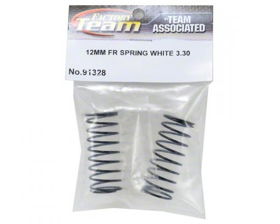 Associated 12mm Big Bore Front Spring White 3.3Lb