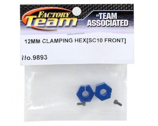 Associated 12mm Aluminium. Clamping Wheel Hex SC10 Front
