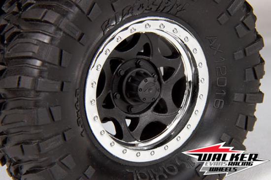 Axial 1.9 Walker Evans Wheels - Chrome/Black (2)