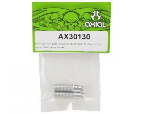 Axial Icon Clear Anodized Aluminium Shock Body 10x38mm (2)