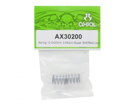 Axial Spring 12.5x20mm 3.6 lbs/in - Super Soft (Red) - (2)