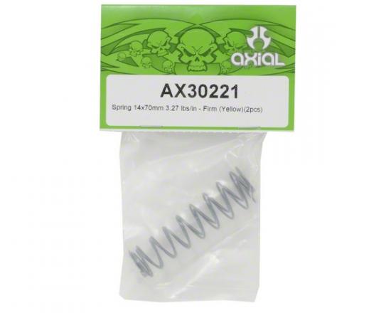 Axial Spring 14x70mm 3.27 lbs/in - Firm (Yellow) (2)