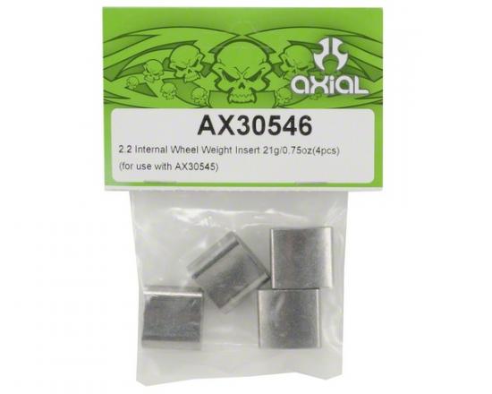 Axial 2.2 Internal Wheel Weight Insert 21g/0.75oz (4) (for use with AX30545)