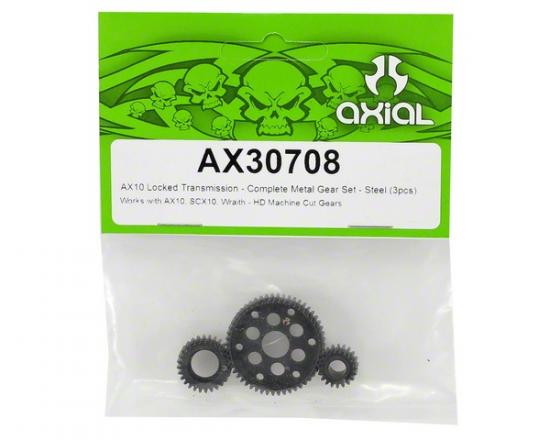 Axial AX10 Locked Transmission - Complete Metal Gear Set - Steel (3pcs)