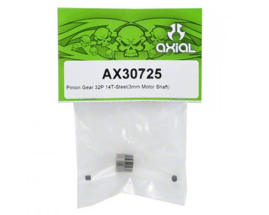 Axial Pinion Gear 32P 14T - Steel (3mm Motor Shaft)
