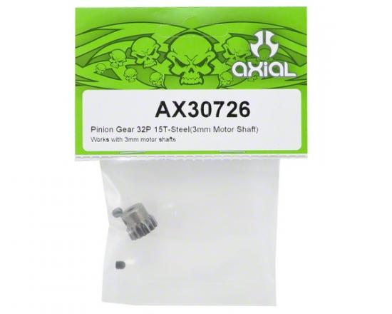 Axial Pinion Gear 32P 15T - Steel (3mm Motor Shaft)