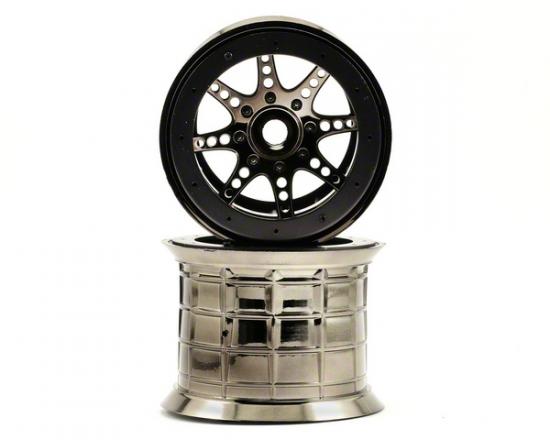 Axial 8 Spoke Beadlock Wheels (Black Chrome)