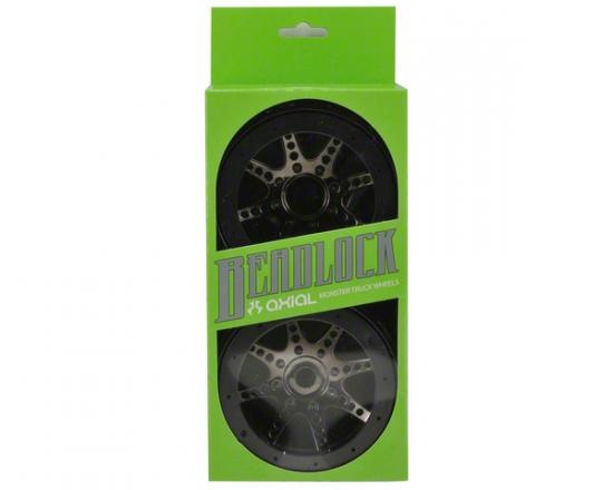 Axial 8 Spoke Beadlock Wheels (Black Chrome)