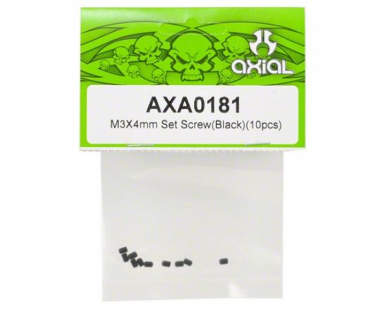 Axial M3x4mm Set Screw (Black) (10)