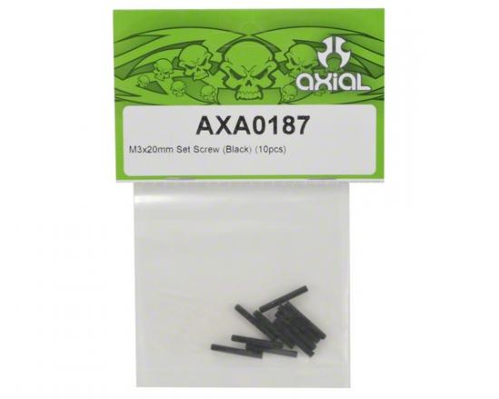 Axial M3x20mm Set Screw (Black) (10)