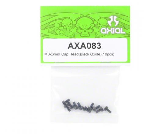 Axial M3x6mm Cap Head (Black) (10)