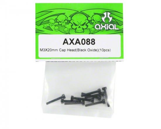 Axial M3x20mm Cap Head (Black) (10)