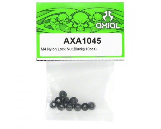 Axial M4 Nylon Locking Flanged Hex Nut (Black) (10)
