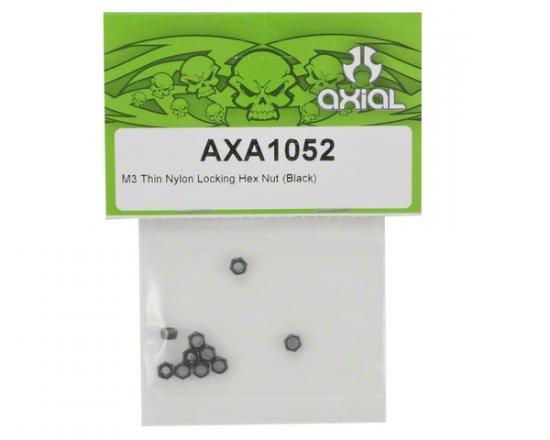 Axial M3 Thin Nylon Locking Hex Nut (Black) (10)