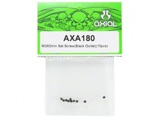Axial M3x3mm Set Screw (Black) (10)