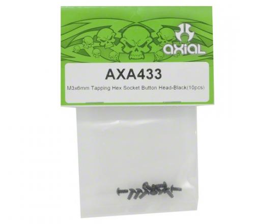 Axial M3x6mm Tapping Hex Socket Button Head - Black (10)
