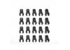 Corally Caster Clips Set - 1 To 4.5mm - 1 Set ** CLEARANCE **