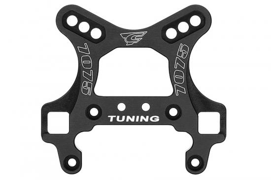 Corally Shock Tower Front Swiss 7075 T6 5mm Hard Black