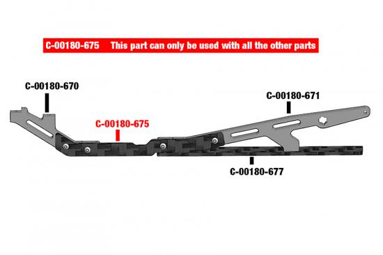 Corally Chassis Stiffener XTR Centre Graphite 3mm