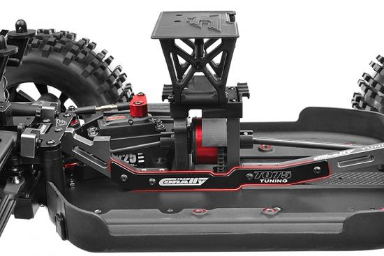 Corally Chassis Stiffener XTR 7075 T6 3mm Hard Black Anodise