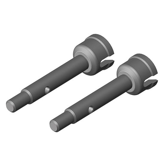 Corally Wheel Shaft - Rear - Steel - 2 Pcs