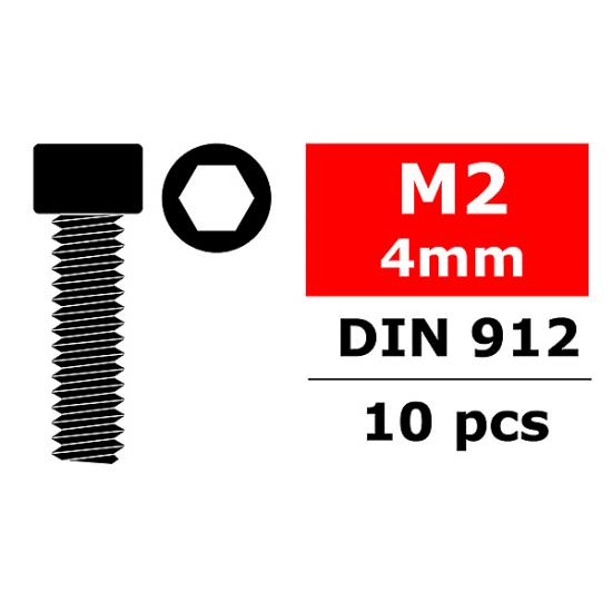 Corally Steel Screws M2 X 4mm Hex Socket Head 10 Pcs
