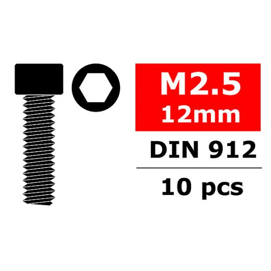 Corally Steel Screws M2. 5 X 12mm Hex Socket Head 10