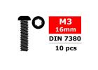 Corally Steel Screws M3 X 16mm Hex Button Head 10 PC