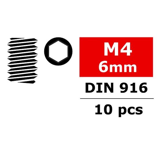 Corally Steel Set Screws M4 X 6mm - Hex - 10 Pcs