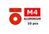 Corally Aluminium Washer For M4 Flat Head Screws Od=10mm Red (10Pcs)