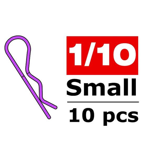 Corally Body Clips - 45 Bent - Small - Purple - 10 P