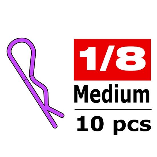 Corally Body Clips - 45 Bent - Medium - Purple - 10