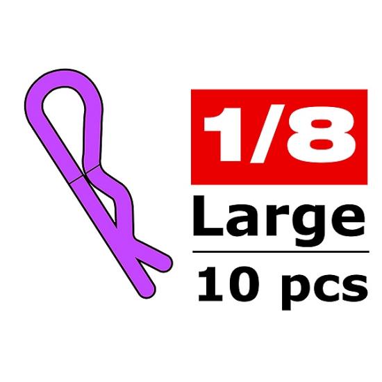 Corally Body Clips - 45 Bent - Large - Purple - 10 P
