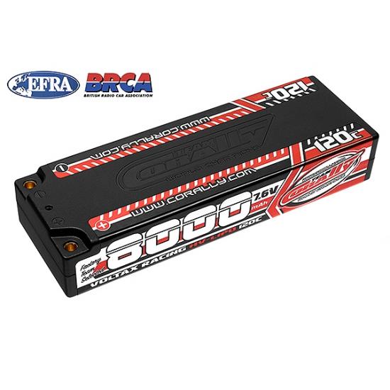Corally Voltax 120C Lip O HV Battery - 8000 Mah - 7.6V