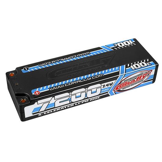 Corally X-Celerated 100 C Lipo Battery - 7200 Mah - 7.