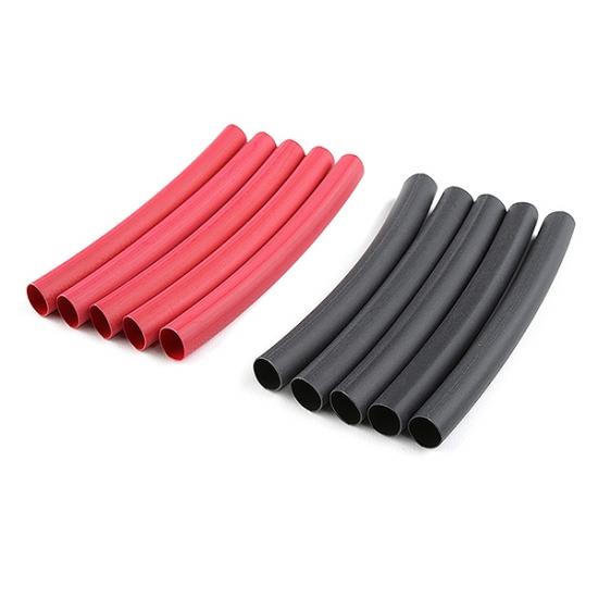 Corally Shrink Tubing - 6.4mm - Red + Black - 10 Pcs