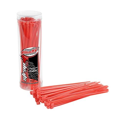 Corally Strap-It - Cabl E Tie Raps - Red - 2.5X100mm -
